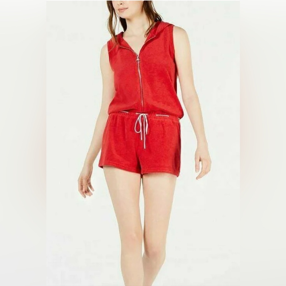 Juicy Couture Terry Cloth Romper‎ L Sleeveless Hood